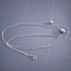 Aster Freshwater Pearl Chain Necklace for Women – Silver Tone