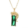 Cora Emerald Pendant Necklace for Women – Silver Tone