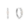 Piper Opal Statement Earrings for Women – Silver Tone