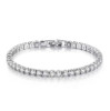 Yara Moissanite Tennis Bracelet for Women – Silver Tone
