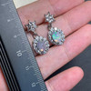 Cora Opal Stud Earrings for Women – Silver Tone