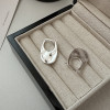 Jade Polished Statement Earrings for Women – Silver Tone
