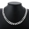Luna Polished Chain Necklace for Men – Silver Tone