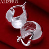 Violet Polished Statement Earrings for Women – Silver Tone