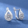 Dahlia Cubic Zirconia Statement Earrings for Women – Silver Tone