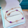 Piper Amethyst Classic Bracelet for Women – Silver Tone