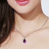 BUYEE Amethyst Pendant Necklace – Sterling Silver 45cm image 2