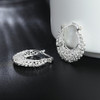 CHSHINE Floral Circle Sleeper Hoop Earrings – Sterling Silver image 2