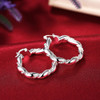 URMYLADY Polished Classic Hoop Earrings – Sterling Silver image 3