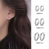 LiHong 12mm Polished Sterling Silver Hoop Earrings (3)