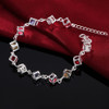 Colourful Zircon Link Bracelet – Sterling Silver 20cm (3)