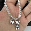 Ventfille Bear Charm Beaded Bracelet – Sterling Silver (1)