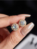 Stylever 1ct Moissanite Halo Stud Earrings – Sterling Silver (2)