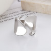 BFCLUB Sculptural Open Ring – Adjustable Sterling Silver (2)