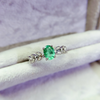 Natural Emerald Ring – Adjustable Sterling Silver (1)