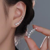 Blue Moissanite Seven-Star Ear Climber – Sterling Silver (2)