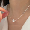 Bead Pendant Necklace – Sterling Silver (1)