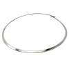 Silver-Tone Stainless Steel Torque Necklace – 13.6 cm