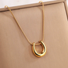 Gold-Tone Horseshoe Pendant Necklace – Stainless Steel A22-0211