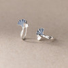 Ginkgo Leaf Earrings – Sterling Silver E3151 – detail view 2