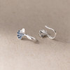 Ginkgo Leaf Earrings – Sterling Silver E3151 – detail view 3