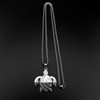 Silver-Tone Engraved Sea Turtle Pendant Necklace – 60 cm – detail view
