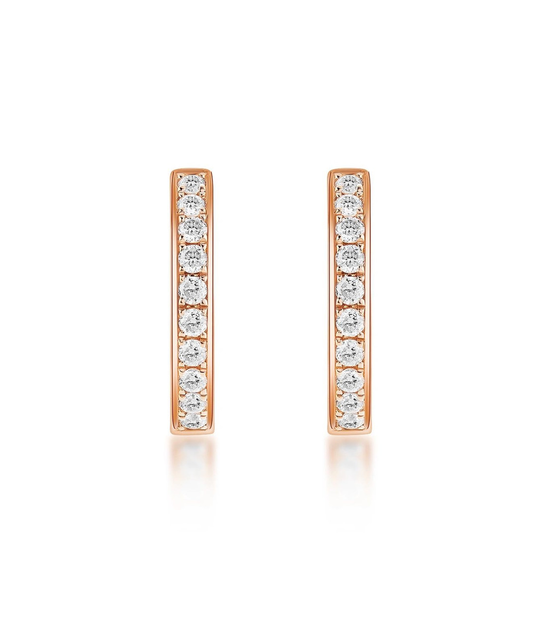 Luxury Classic Temperament Diamond-Encrusted 18K Rose Gold Lab-Grown Diamond Earring 0.28ct IGI