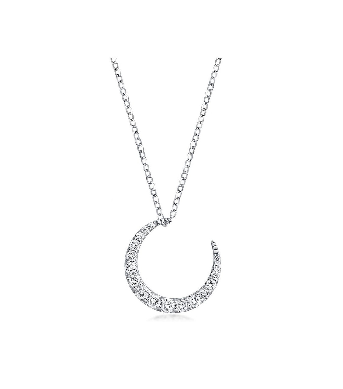 Water Ice Moon Multi-Wear 18K Gold Lab-Grown Diamond Necklace 0.45ct IGI