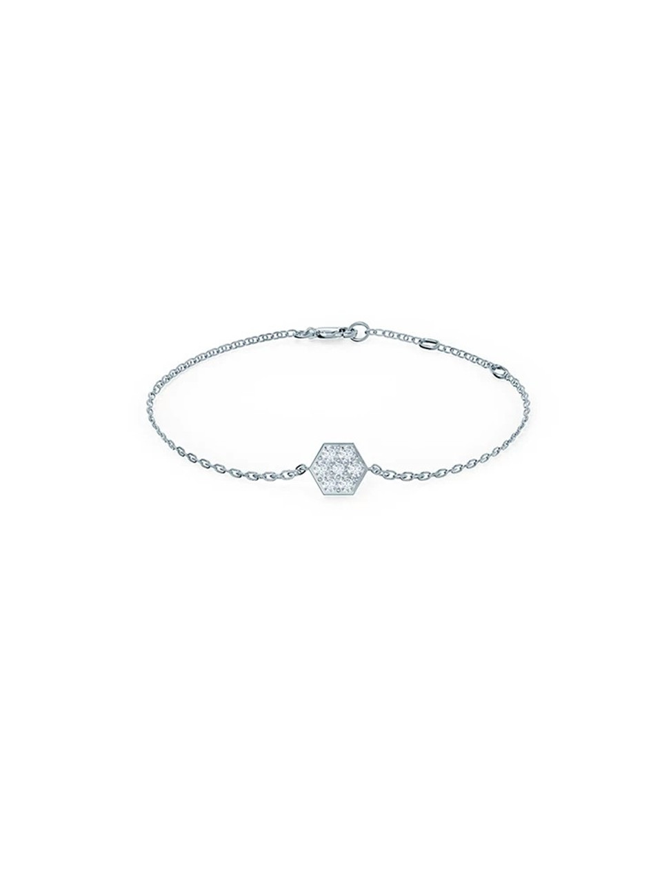 Classic Row Round 18K Gold Lab-Grown Bracelet 0.3ct D VS1 IGI