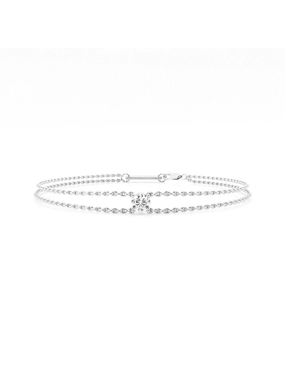 Engraved Texture Light Luxury 18K Gold Lab-Grown Bracelet 1ct D IGI