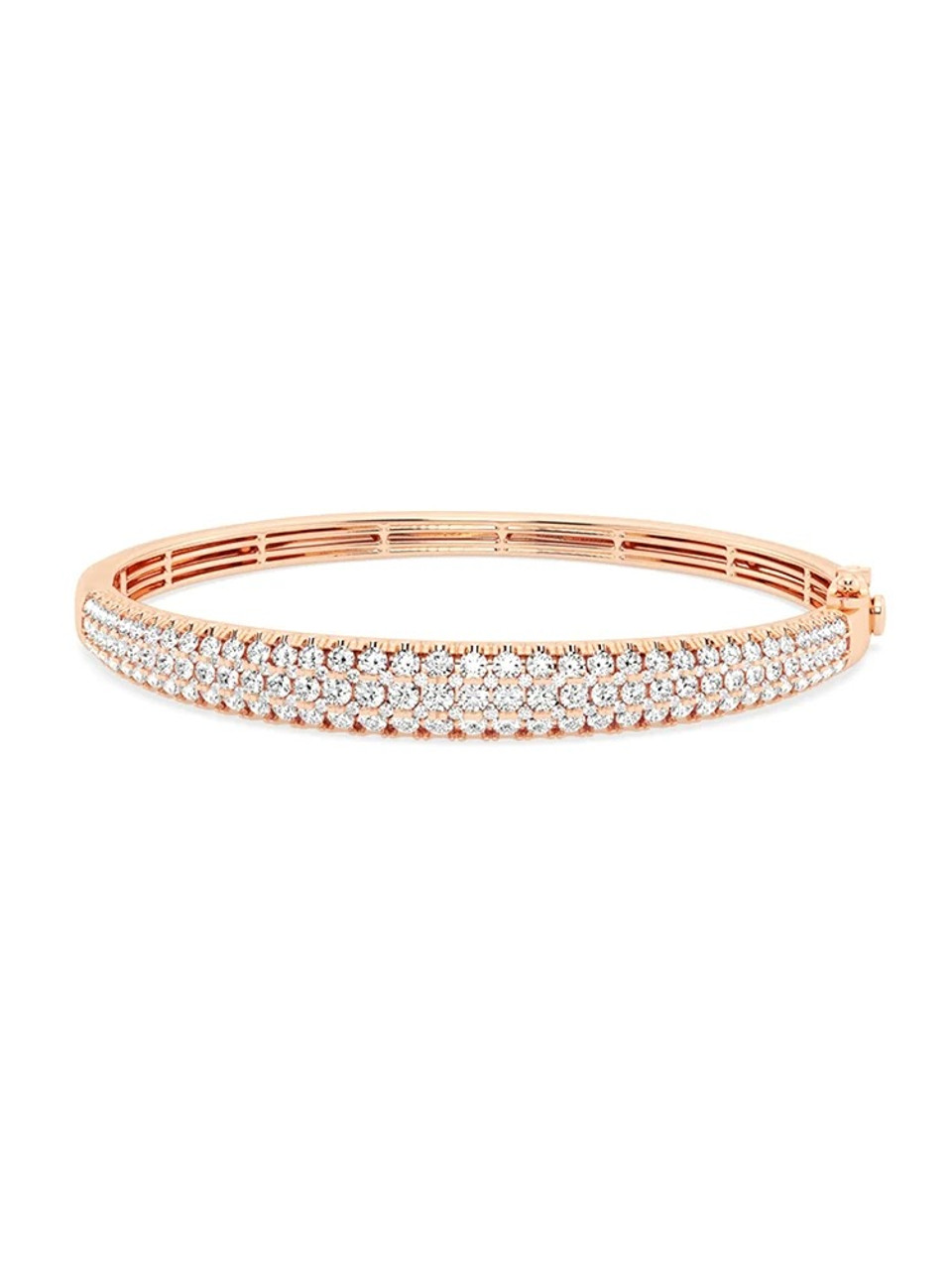 Luxury Group Inlaid 18K Gold Lab-Grown Bracelet 3.0ct D VS1 IGI