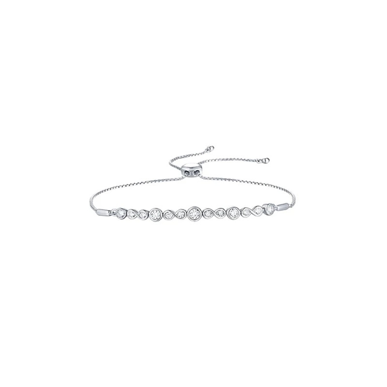 Fashionable inlaid 18K Gold Lab-Grown Bracelet 0.50ct D VS1 IGI