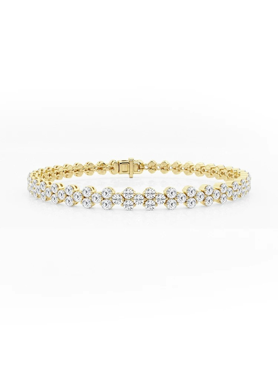 Light Luxury Banquet 18K Gold Lab-Grown Bracelet 3.0ct D VS1 IGI