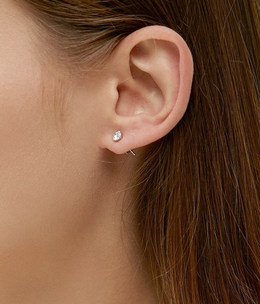 Fashionable Simple Three-Dimensional Sense Lab-Grown Diamond Earring