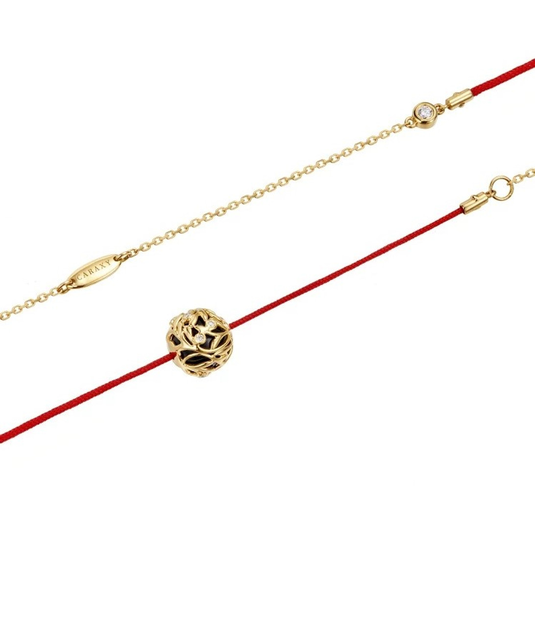 Fortune Comes Small Gold Bead Lab-Grown Diamond Bracelet