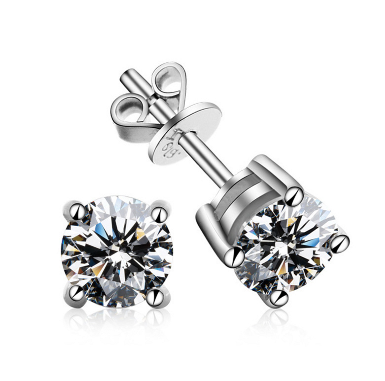 Sparkling Timeless Square Stud Earrings