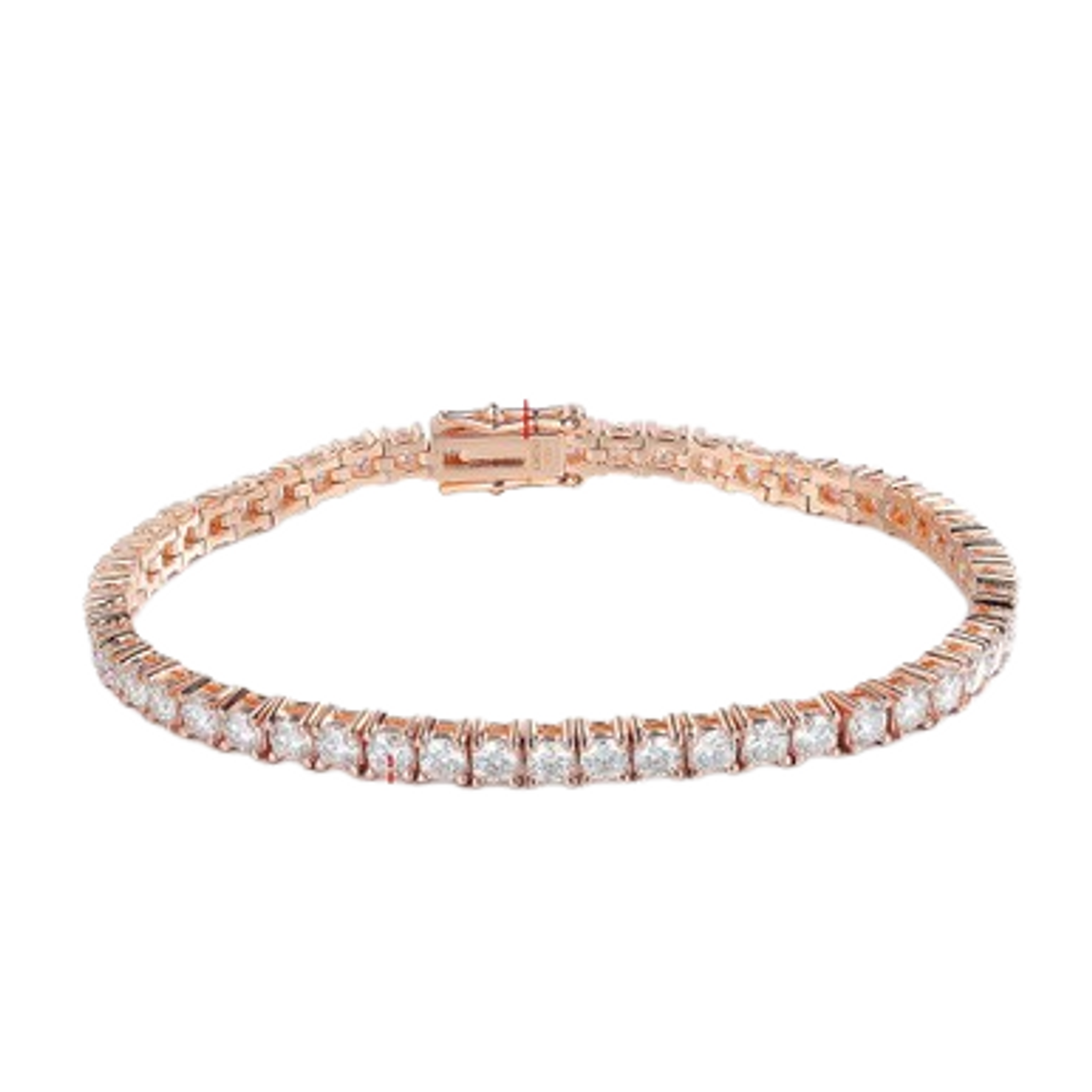925 Sterling Silver, 18K Rose Gold, 18K Yellow Gold Plated Sparking Moissanite Tennis Bracelet