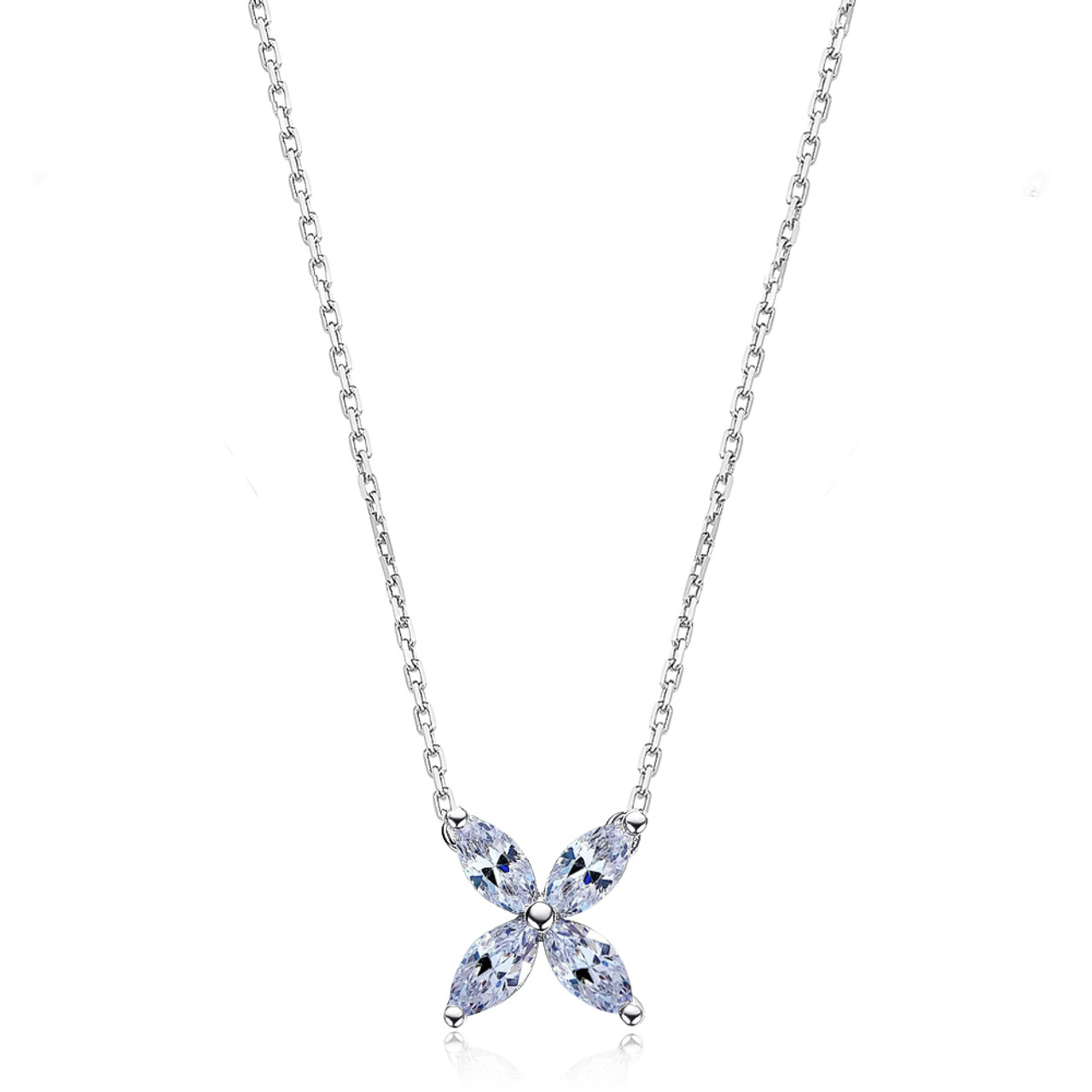 Radiant Four Cut Marquise Collier Necklace