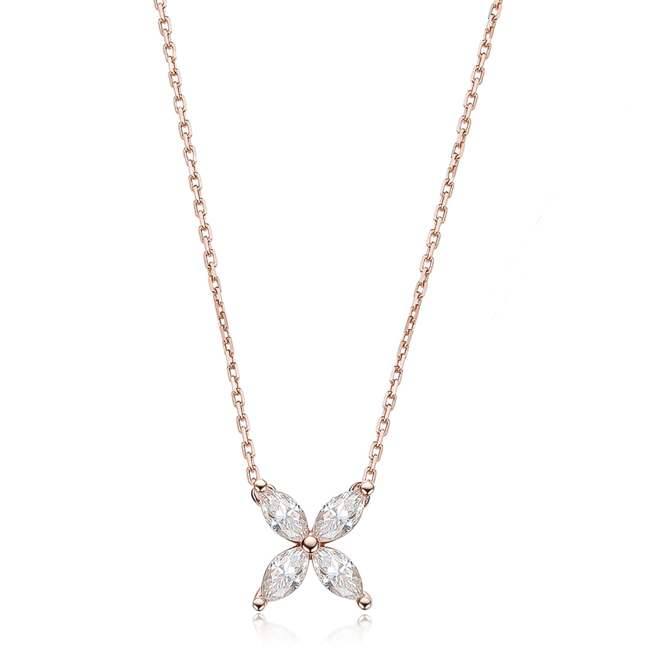 Radiant Four Cut Marquise Collier Necklace