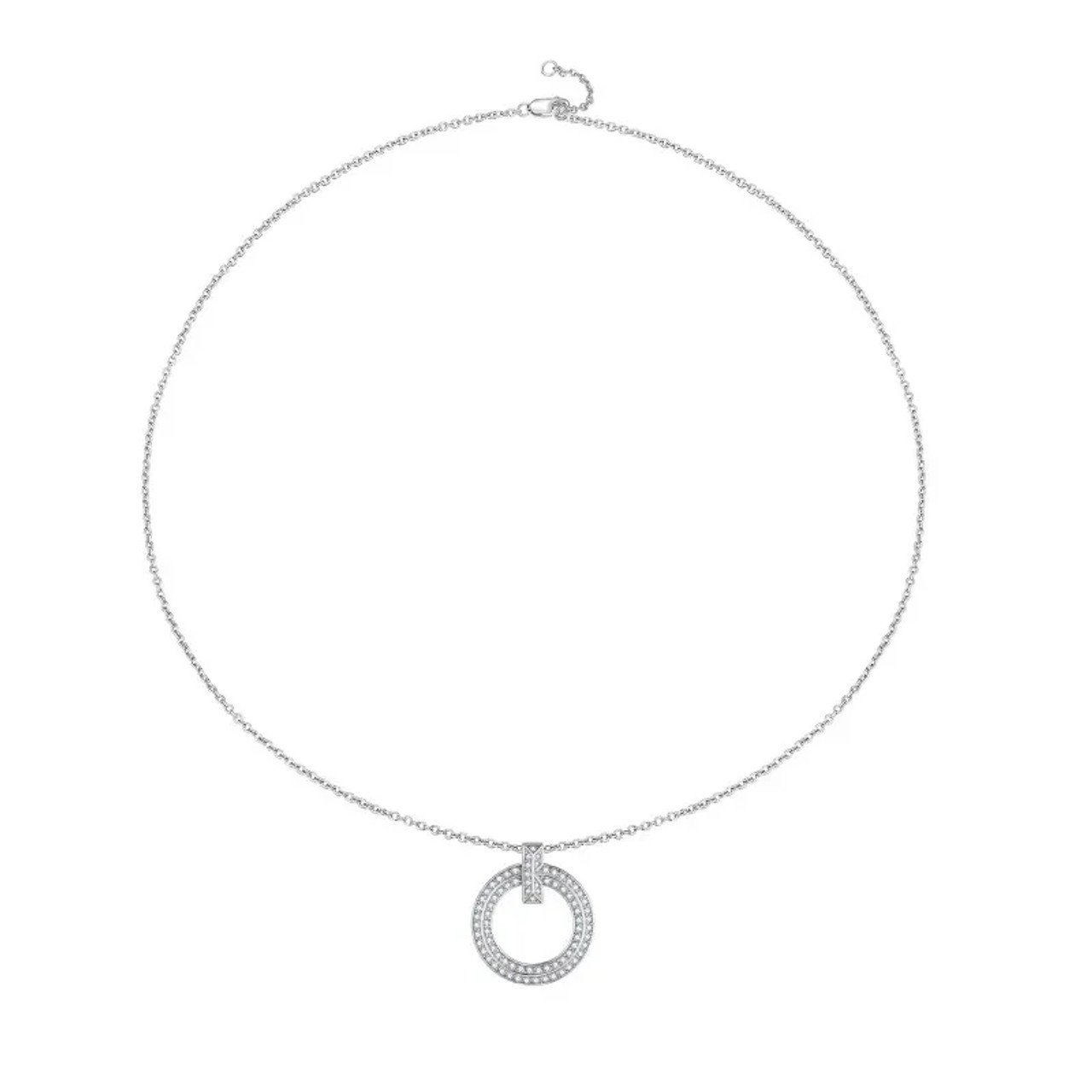 Classic Signature Round O Sparkling Moissanite Necklace
