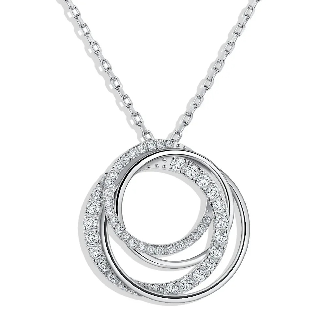 Sparkling Encircled Eternity Pave Necklace