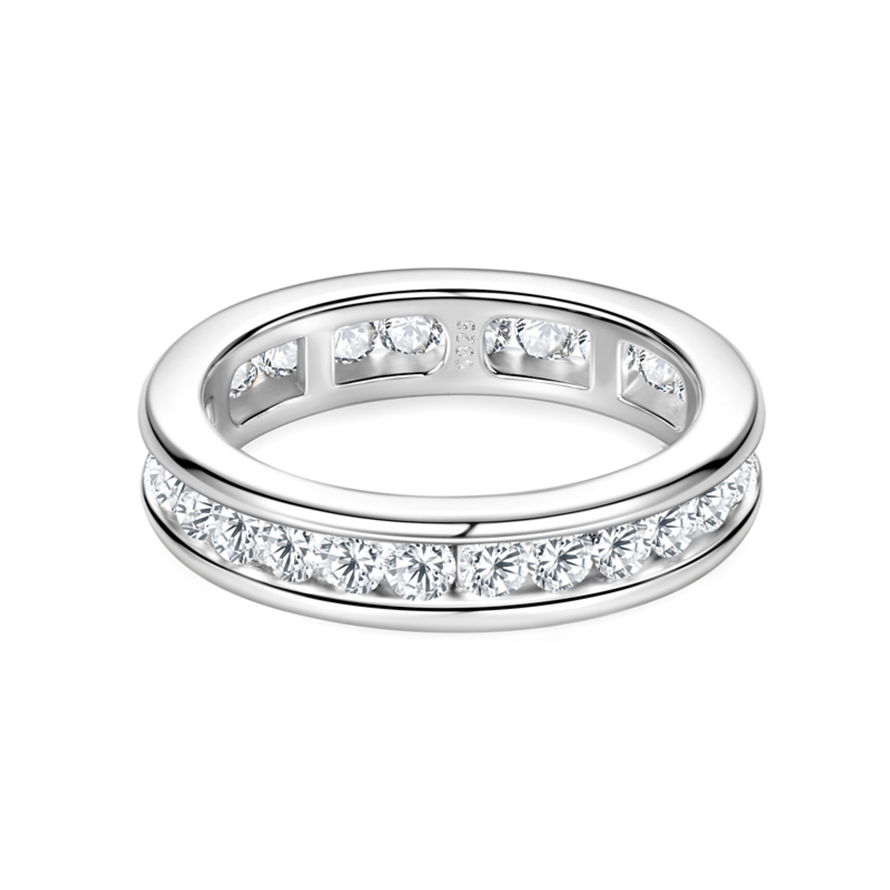 Sparkling Moissanite Eternity Band