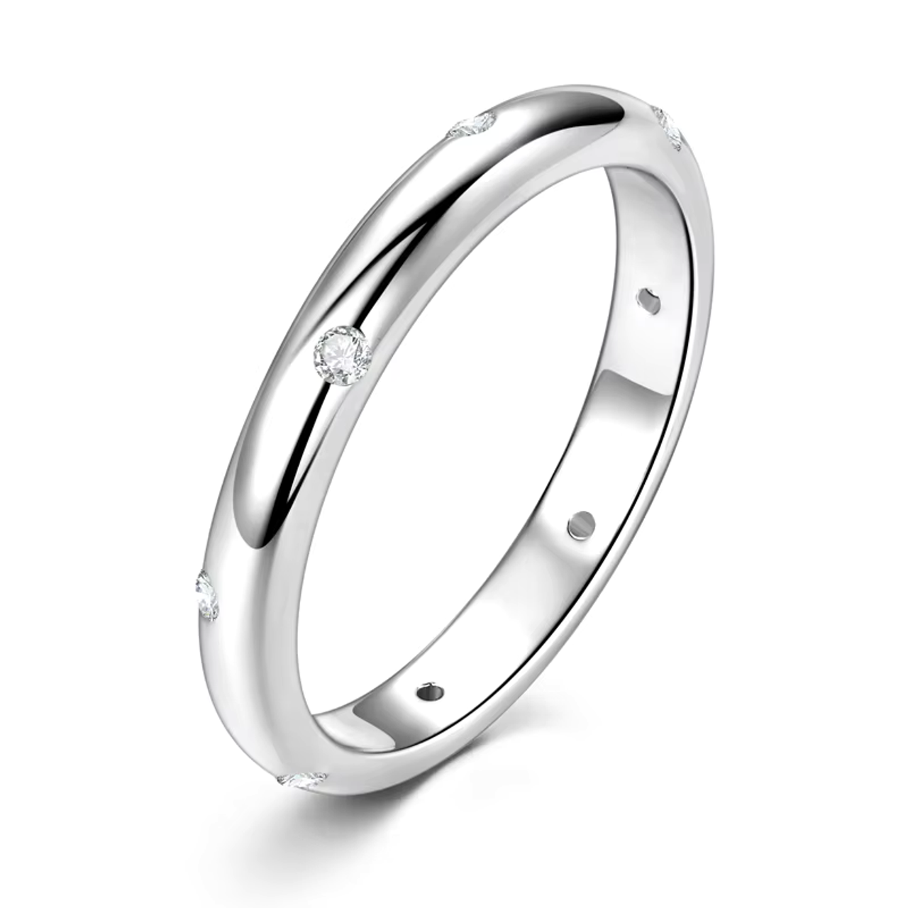 Sparkling Droplets Moissanite Ring