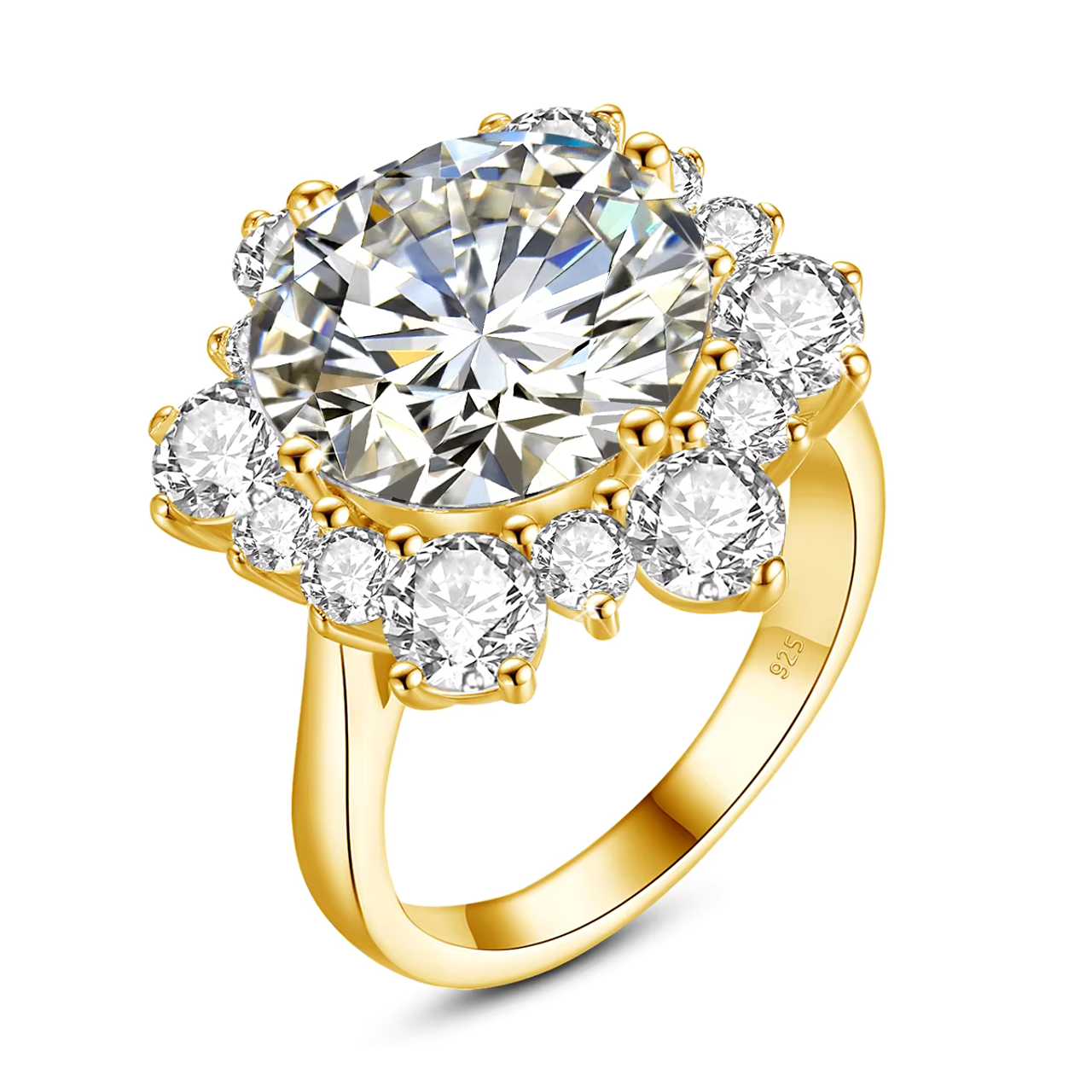Dazzling 8.0 Carat Moissanite Herbarium Ring