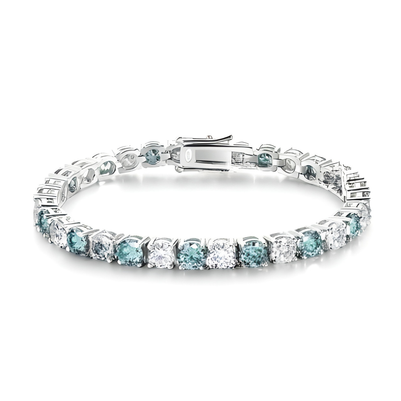 Sterling Silver Colourful Moissanite Fashion Tennis Bracelets