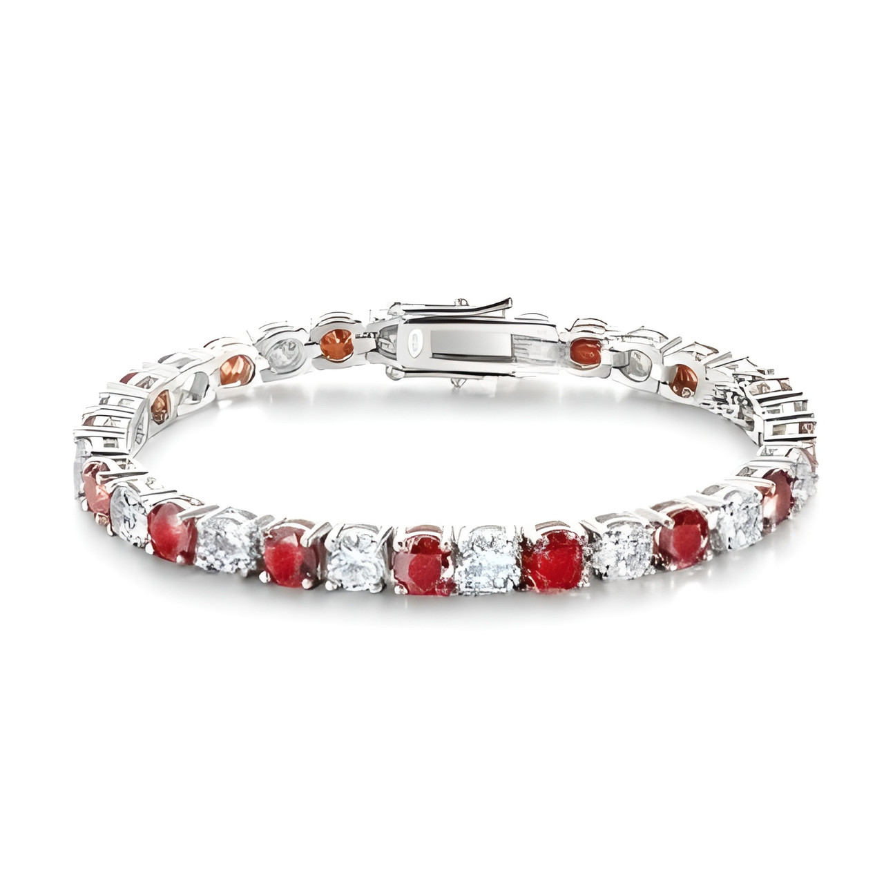 Sterling Silver Colourful Moissanite Fashion Tennis Bracelets