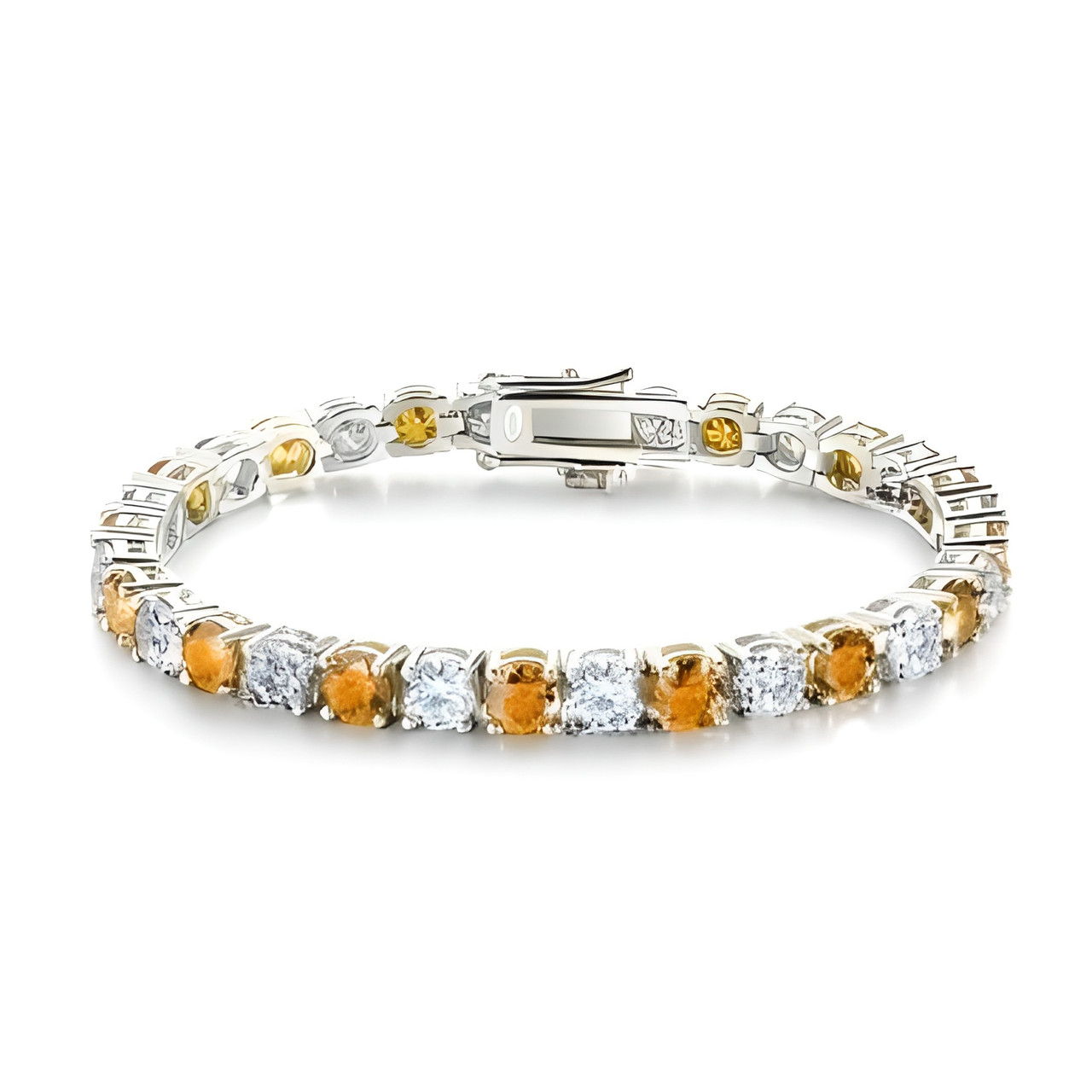 Sterling Silver Colourful Moissanite Fashion Tennis Bracelets