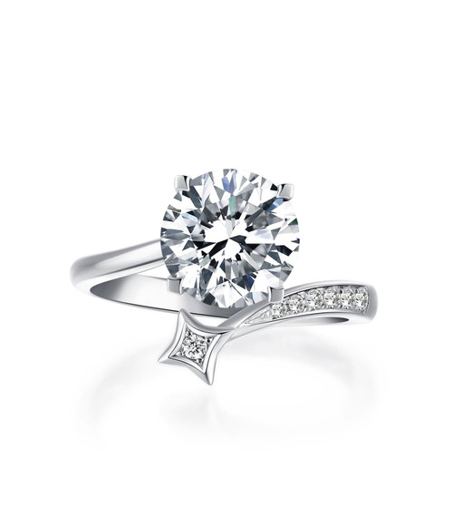 Star Sky Lab-Grown Diamond Engagement Ring 4 Prong