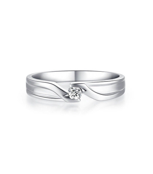 Classic 18K Gold Lab-Grown Diamond Wedding Ring Women 0.4ct IGI