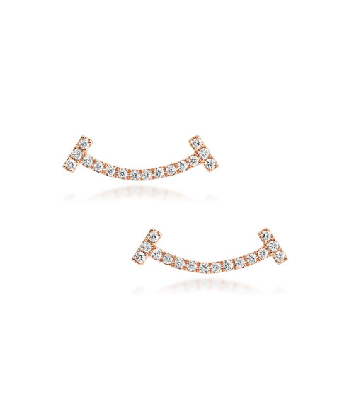 Smile 18K Rose Gold Lab-Grown Diamond Earring 0.1ct IGI